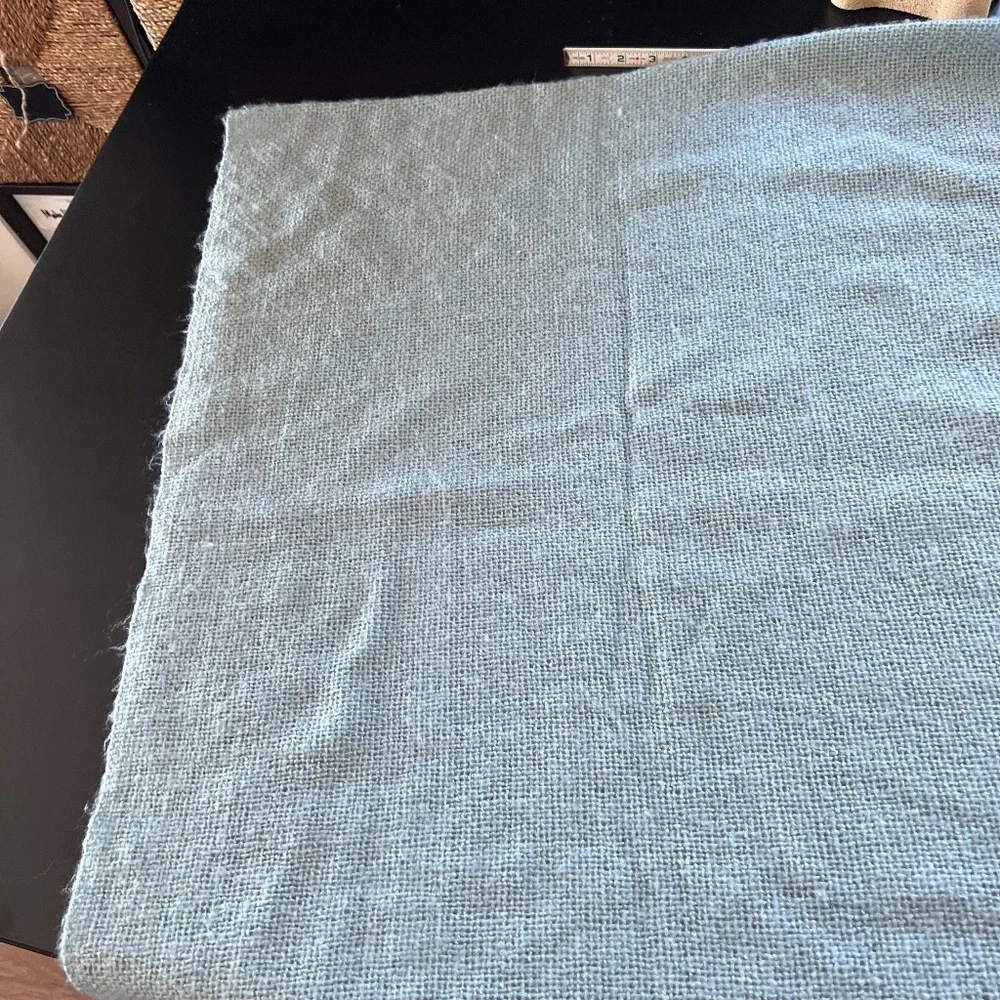 West elm throw blanket, light blue 50x60